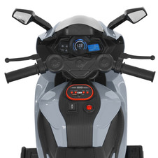 Детский мотоцикл электрический M 6265 EL-11, два мотора, серый фото 77