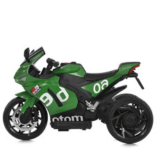 Мотоцикл для детей M 6265 EL-5, два мотора, EVA колеса, зеленый фото 44