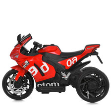 Детский мотоцикл на аккумуляторе M 6265 EL-3, два мотора, красный фото 44