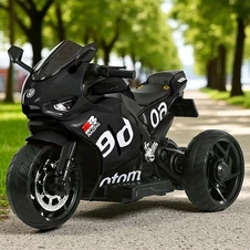 Детский мотоцикл M 6265 EL-2, два мотора, мягкое сиденье, черный купить