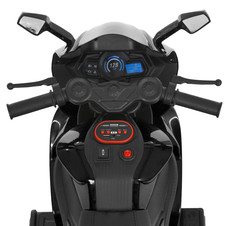 Детский мотоцикл M 6265 EL-2, два мотора, мягкое сиденье, черный фото 77