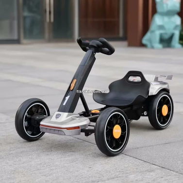 Детский электрокарт Bambi M 6145 EBR-11 серый, пульт управления