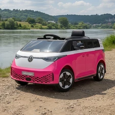 Детская машина на аккумуляторе M 6281 EBLR-8 Volkswagen, мягкое сиденье, розовая