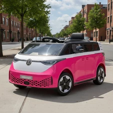 Детская машина на аккумуляторе M 6281 EBLR-8 Volkswagen, мягкое сиденье, розовая купить