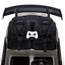 Двухместный детский электромобиль M 6111 AL-6 (24V) Porsche, надувные колеса, желтый фото 14