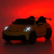 Двухместный детский электромобиль M 6111 AL-6 (24V) Porsche, надувные колеса, желтый фото 99