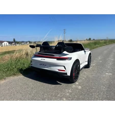 Двухместный детский электромобиль M 6111 AL-1 (24V) Porsche, надувные колеса, белый фото 55