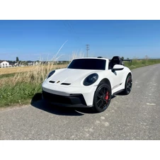 Двухместный детский электромобиль M 6111 AL-1 (24V) Porsche, надувные колеса, белый фото 66