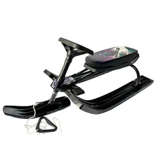 Детский снегокат MS 1778-4 черный, с низкой рамой