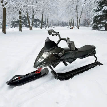 Кликните для увеличения изображения Детский снегокат MS 4636-3 с низкой рамой, кожаное сиденье, черный