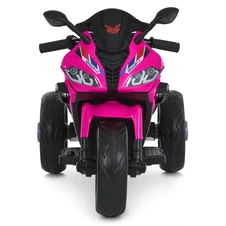 Мотоцикл для детей M 6273 EL-8 на аккумуляторе, кожаное сиденье, розовый фото 33