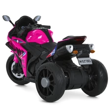 Мотоцикл для детей M 6273 EL-8 на аккумуляторе, кожаное сиденье, розовый фото 44