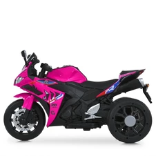 Мотоцикл для детей M 6273 EL-8 на аккумуляторе, кожаное сиденье, розовый фото 55