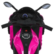 Мотоцикл для детей M 6273 EL-8 на аккумуляторе, кожаное сиденье, розовый фото 88