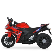 Мотоцикл для детей M 6273 EL-3 на аккумуляторе, кожаное сиденье, красный фото 55