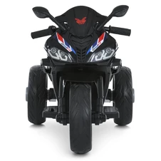 Детский электромотоцикл M 6273 EL-2 черный, кожаное сиденье фото 33