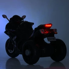 Детский электромотоцикл M 6273 EL-2 черный, кожаное сиденье фото 77