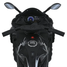 Детский электромотоцикл M 6273 EL-2 черный, кожаное сиденье фото 88