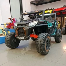 Двухместный детский багги M 6278 EBLR-2-15 (24V) черно-бирюзовый, четыре мотора фото 16