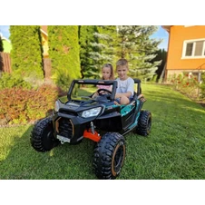 Двухместный детский багги M 6278 EBLR-2-15 (24V) черно-бирюзовый, четыре мотора фото 77