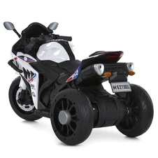 Детский электромотоцикл M 6273 EL-1 белый, кожаное сиденье фото 44