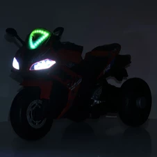 Детский электромотоцикл M 6273 EL-1 белый, кожаное сиденье фото 66