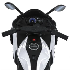 Детский электромотоцикл M 6273 EL-1 белый, кожаное сиденье фото 88