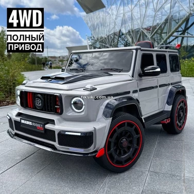 Детский электромобиль джип M 6257 EBLR-11 серый, Mercedes Brabus