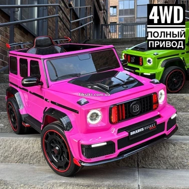 Детский электромобиль джип M 6257 EBLR-8 розовый, Mercedes Brabus