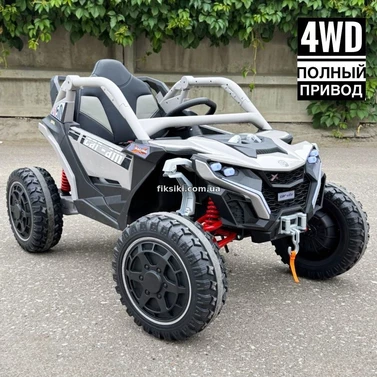 Детский электромобиль багги M 6256 EBLR-11 серый, пульт управления