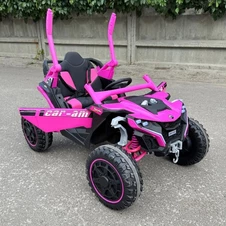 Детский багги для девочки M 6256 EBLR-8 розовый, пульт управления фото 11