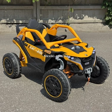 Детский электромобиль M 6256 EBLR-6 багги, музыка, светятся фары, желтый