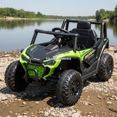 Детский электромобиль багги M 6258 EBLR-5 зеленый, кожаное сиденье