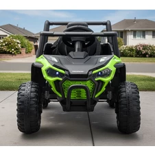 Детский электромобиль багги M 6258 EBLR-5 зеленый, кожаное сиденье купить