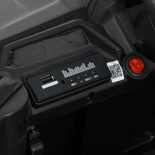 Детский электромобиль багги M 6258 EBLR-4 синий, кожаное сиденье фото 16