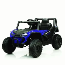 Детский электромобиль багги M 6258 EBLR-4 синий, кожаное сиденье фото 55