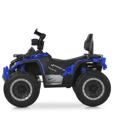 Детский квадроцикл M 6276 EBLR-4 синий, пульт управления, мягкое сиденье фото 18