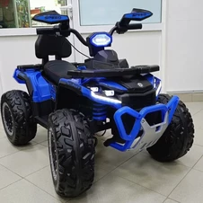 Детский квадроцикл M 6276 EBLR-4 синий, пульт управления, мягкое сиденье купить