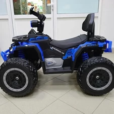 Детский квадроцикл M 6276 EBLR-4 синий, пульт управления, мягкое сиденье фото 44