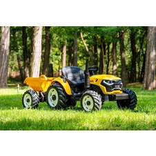 Детский электромобиль трактор M 6260 EBLR-6 (24V) с прицепом, пульт управления, желтый фото 11