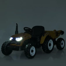 Детский электромобиль трактор M 6260 EBLR-6 (24V) с прицепом, пульт управления, желтый фото 13