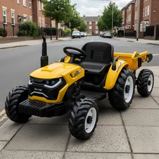 Детский электромобиль трактор M 6260 EBLR-6 (24V) с прицепом, пульт управления, желтый купить