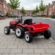 Детский электромобиль трактор M 6260 EBLR-6 (24V) с прицепом, пульт управления, желтый фото 55