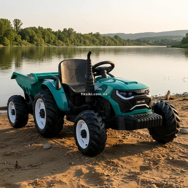 Детский электромобиль трактор M 6260 EBLR-5 (24V) с прицепом, пульт управления, зеленый