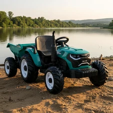 Детский электромобиль трактор M 6260 EBLR-5 (24V) с прицепом, пульт управления, зеленый