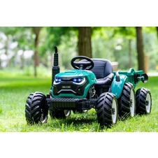 Детский электромобиль трактор M 6260 EBLR-5 (24V) с прицепом, пульт управления, зеленый фото 11