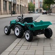 Детский электромобиль трактор M 6260 EBLR-5 (24V) с прицепом, пульт управления, зеленый фото 33