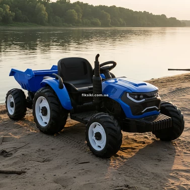 Детский электромобиль трактор M 6260 EBLR-4 (24V) с прицепом, пульт управления, синий