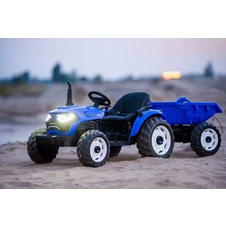 Детский электромобиль трактор M 6260 EBLR-4 (24V) с прицепом, пульт управления, синий фото 11
