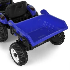 Детский электромобиль трактор M 6260 EBLR-4 (24V) с прицепом, пульт управления, синий фото 29